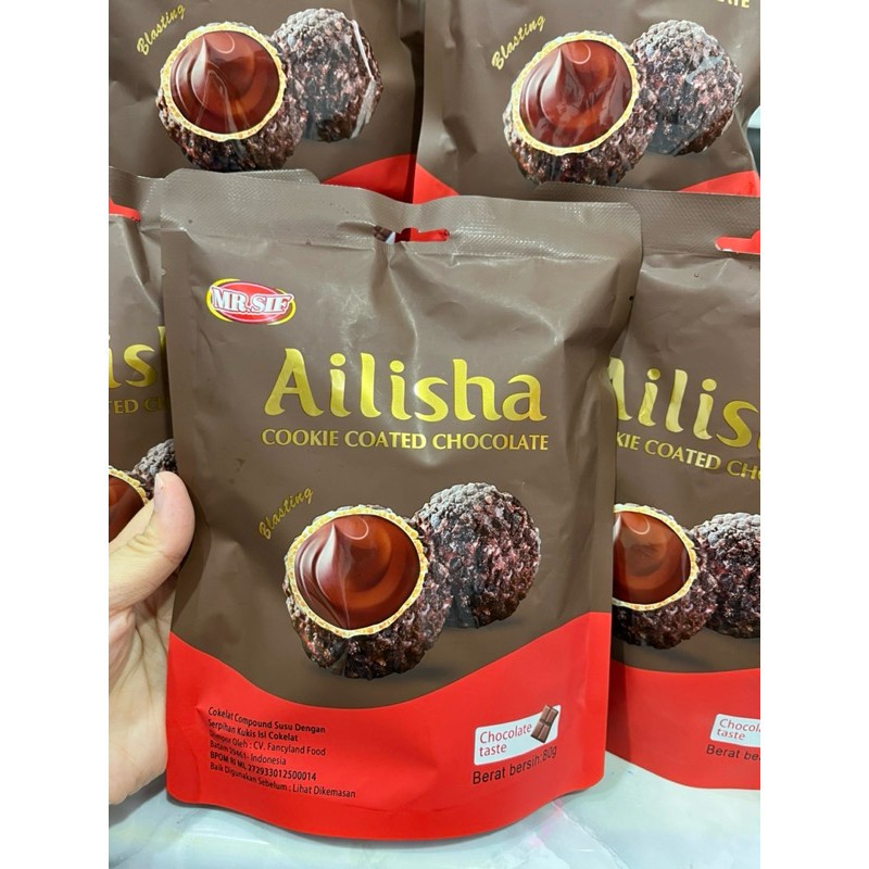 

[oddsolshop] pekanbaru/Ailisha Cookie Coated Chocolate 70GR