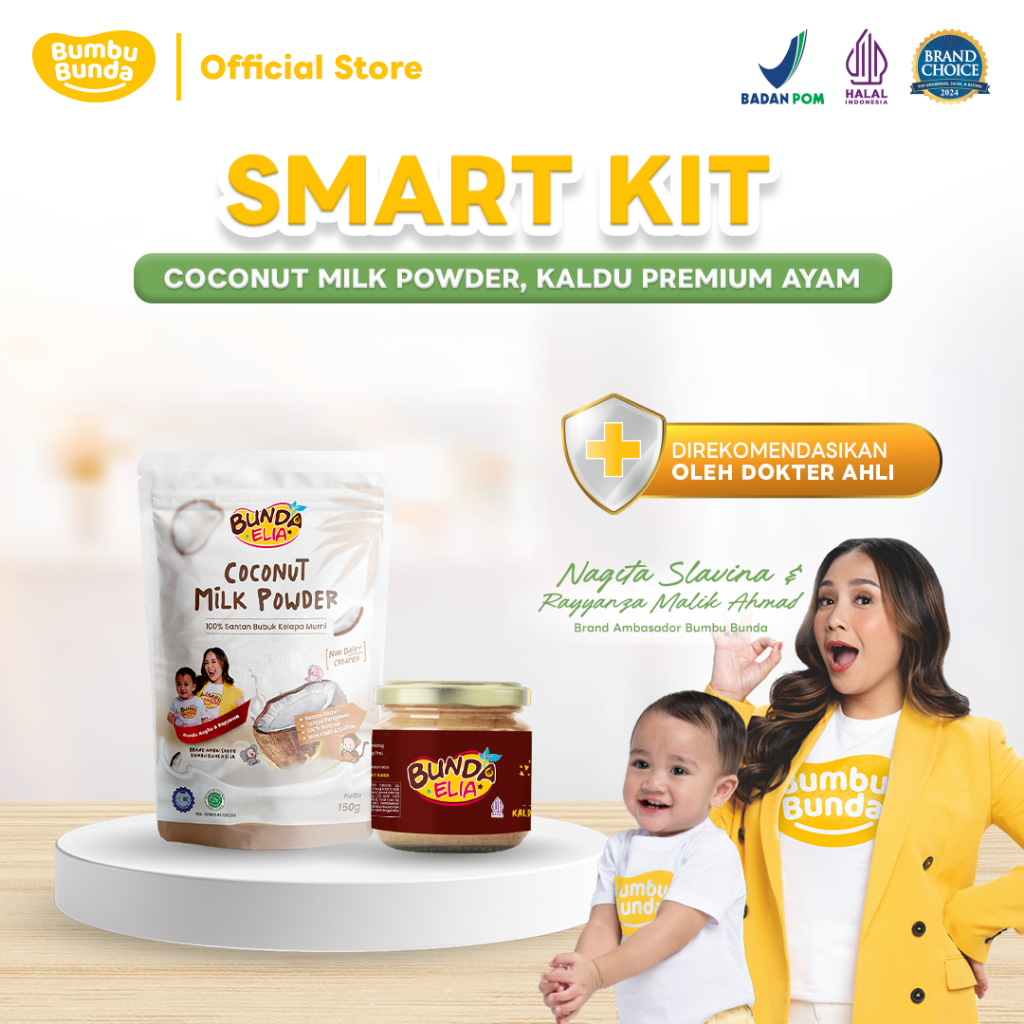 

Bundling Bumbu Bunda Smart Kit [Coconut Milk Powder 150gr + Kaldu Premium 50gr] - Bumbu MPASI | Lemak Sehat | Santan MPASI