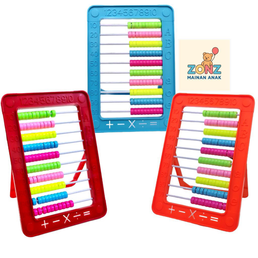 Abacus Sempoa Alat Belajar Hitung 10 Baris Learning Tools for Counting KTG LN.1 termurah