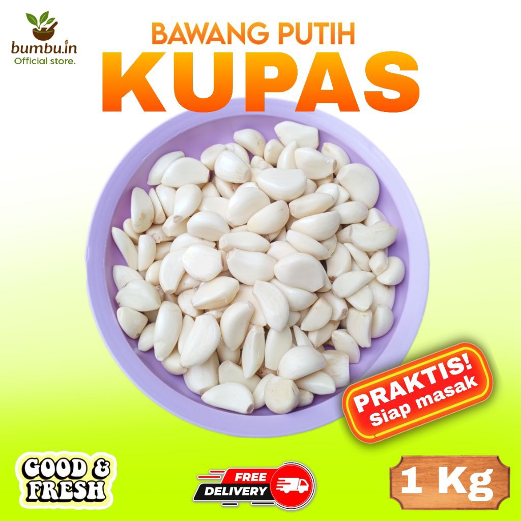 

Bawang Putih Kupas Bersih 1 Kg /500 gr /250 gr