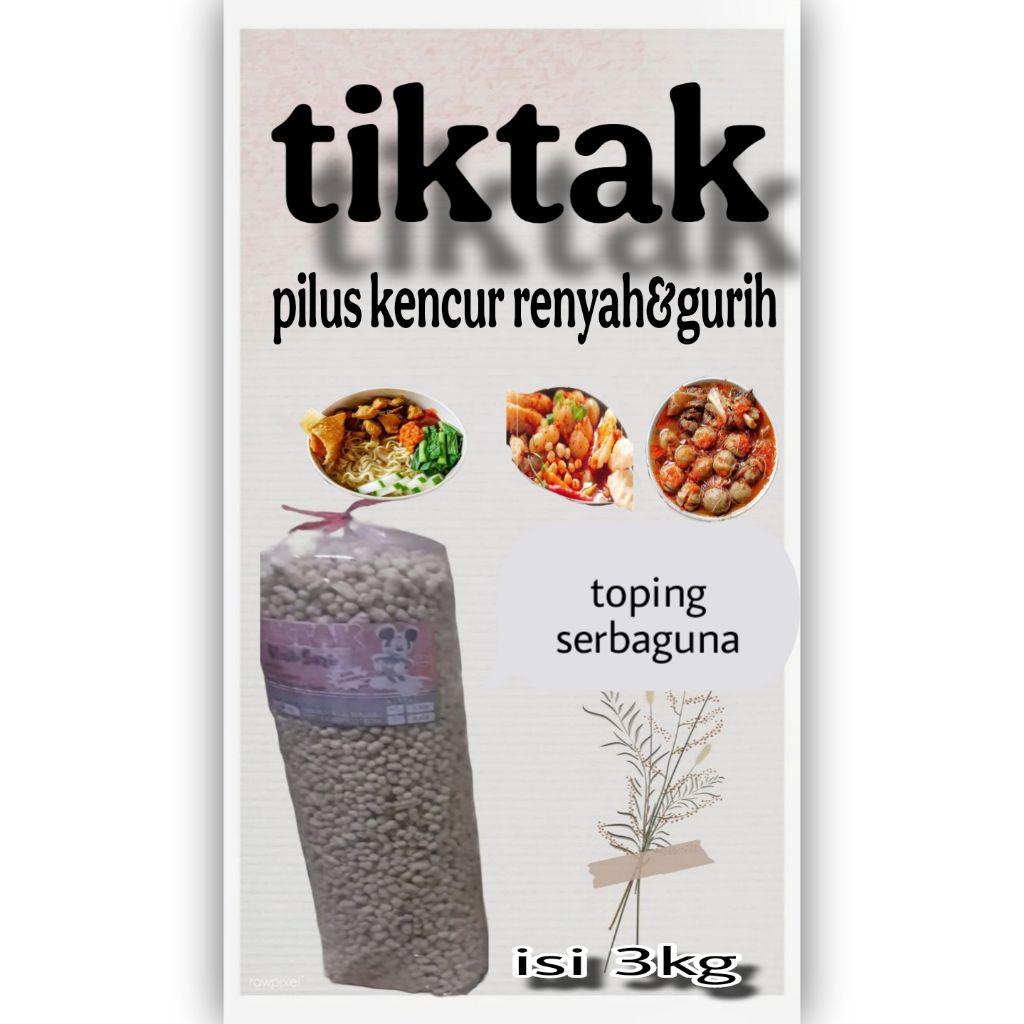 

pilus kencur/tiktak kencur renyah&gurih isi 3kg