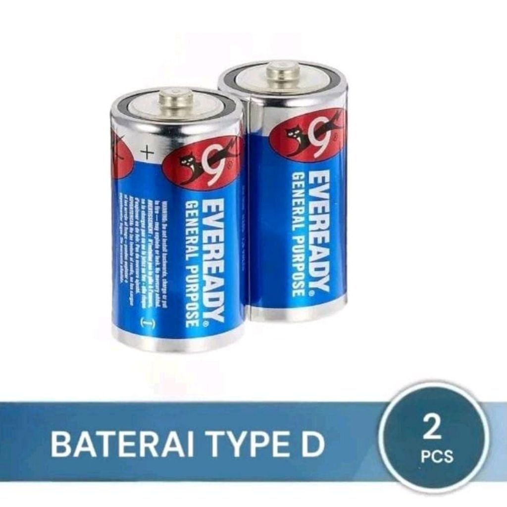 Baterai Eveready Size D Baterai Radio Baterai Besar 2Pcs Baterai Senter Eveready Size D