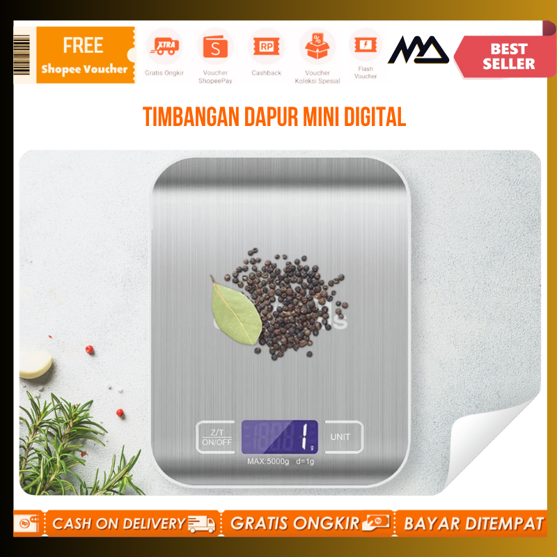 Timbangan Dapur Digital / Timbangan Dapur Mini Digital Scale 5kg 1g / Timbangan Digital Mini