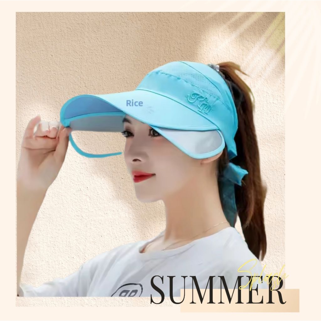 Topi Pantai Wanita Topi Golf Anti Uv Topi Baseball Fashion Wanita Dusty pink