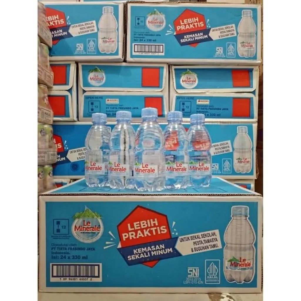 

le minerale mini 330ml 1 dus isi 24 botol