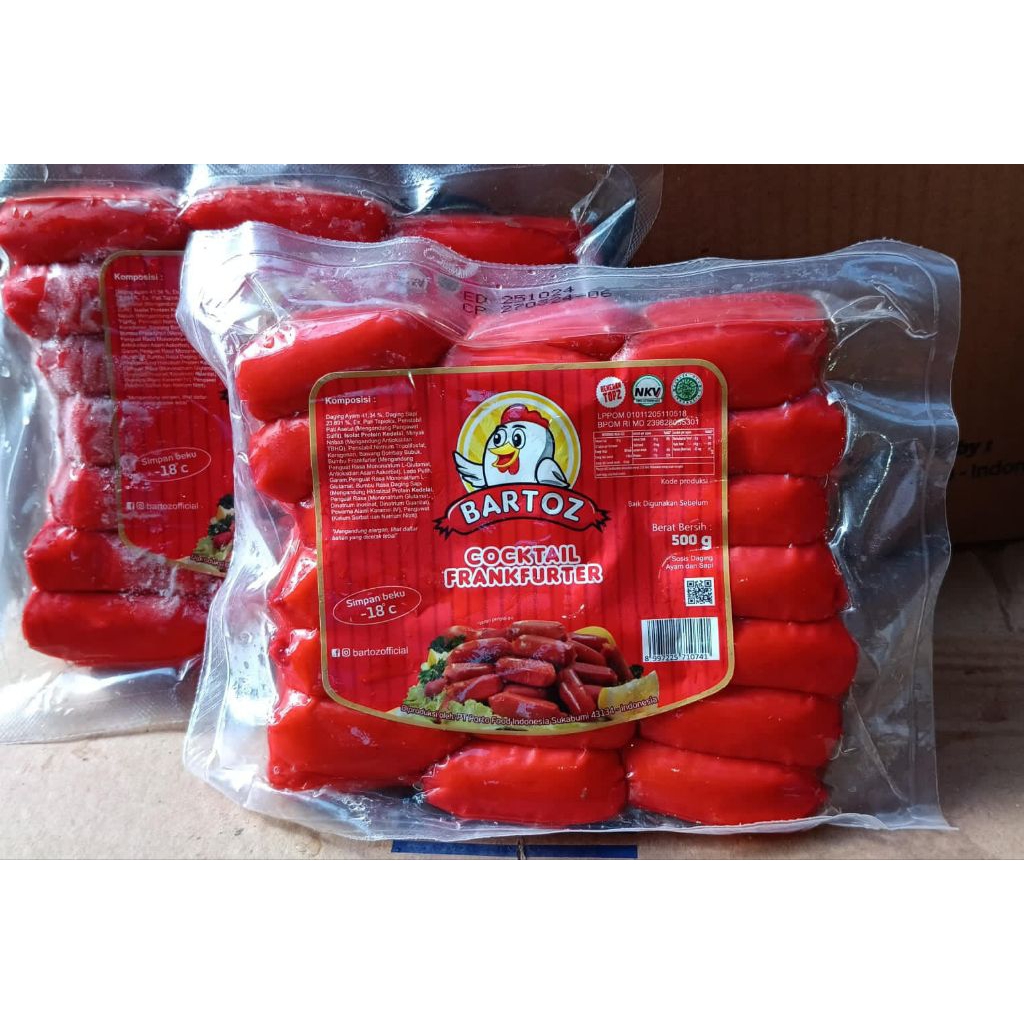 

Sosis Bartoz Cocktail Frankfurter 500 gr