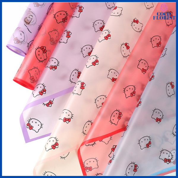 

PACK 20 Kertas Bunga Buket Transparan Frame List Karakter HK Flower Wrapping Paper Frame Cellophane KB81