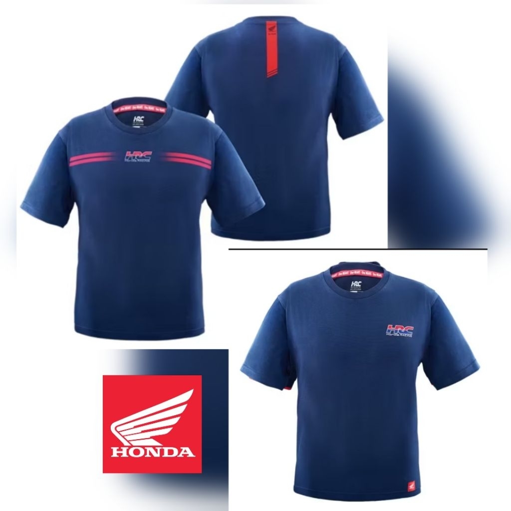 HRC23 Elegant / Sporty Navy T-shirt Kaos Honda ORI
