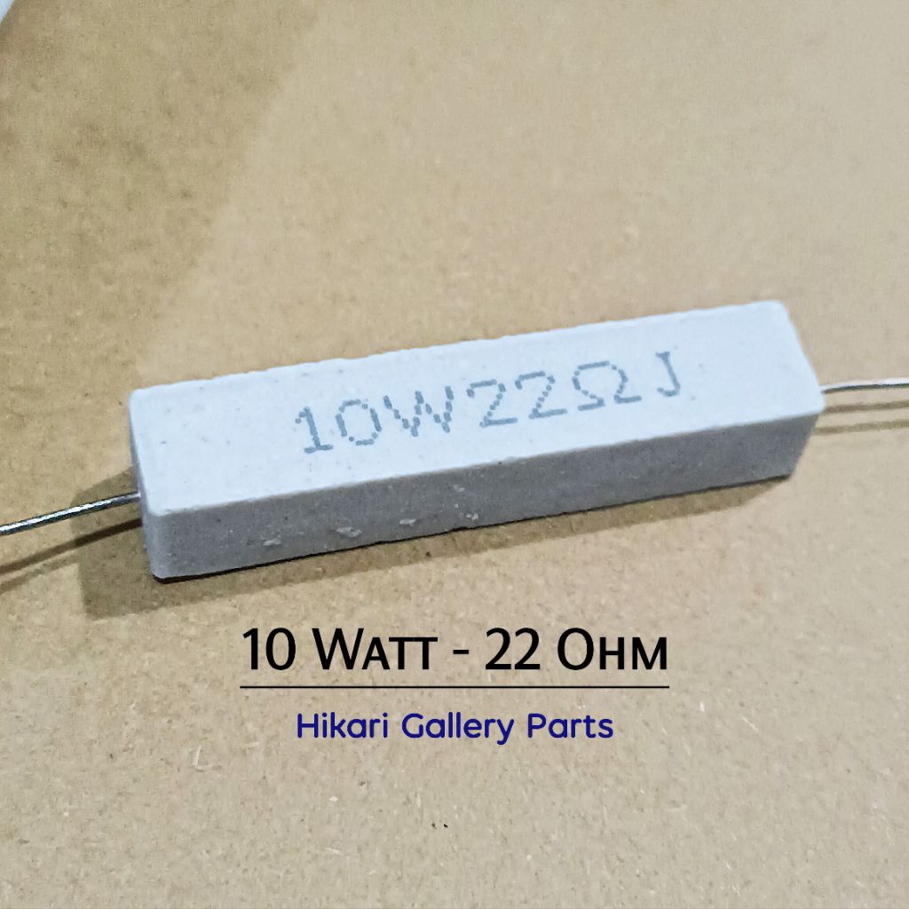 RESISTOR 10W 22 OHM Asli ROHS / Resistor Kapur 10watt 22 ohm / R kapur 10 watt 22R 22ohm