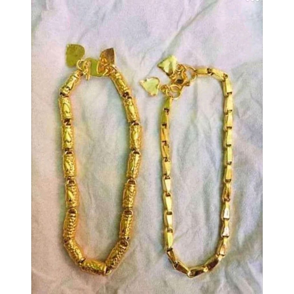 GELANG BAMBU & PADI 1 SUKU LAPIS EMAS 24
