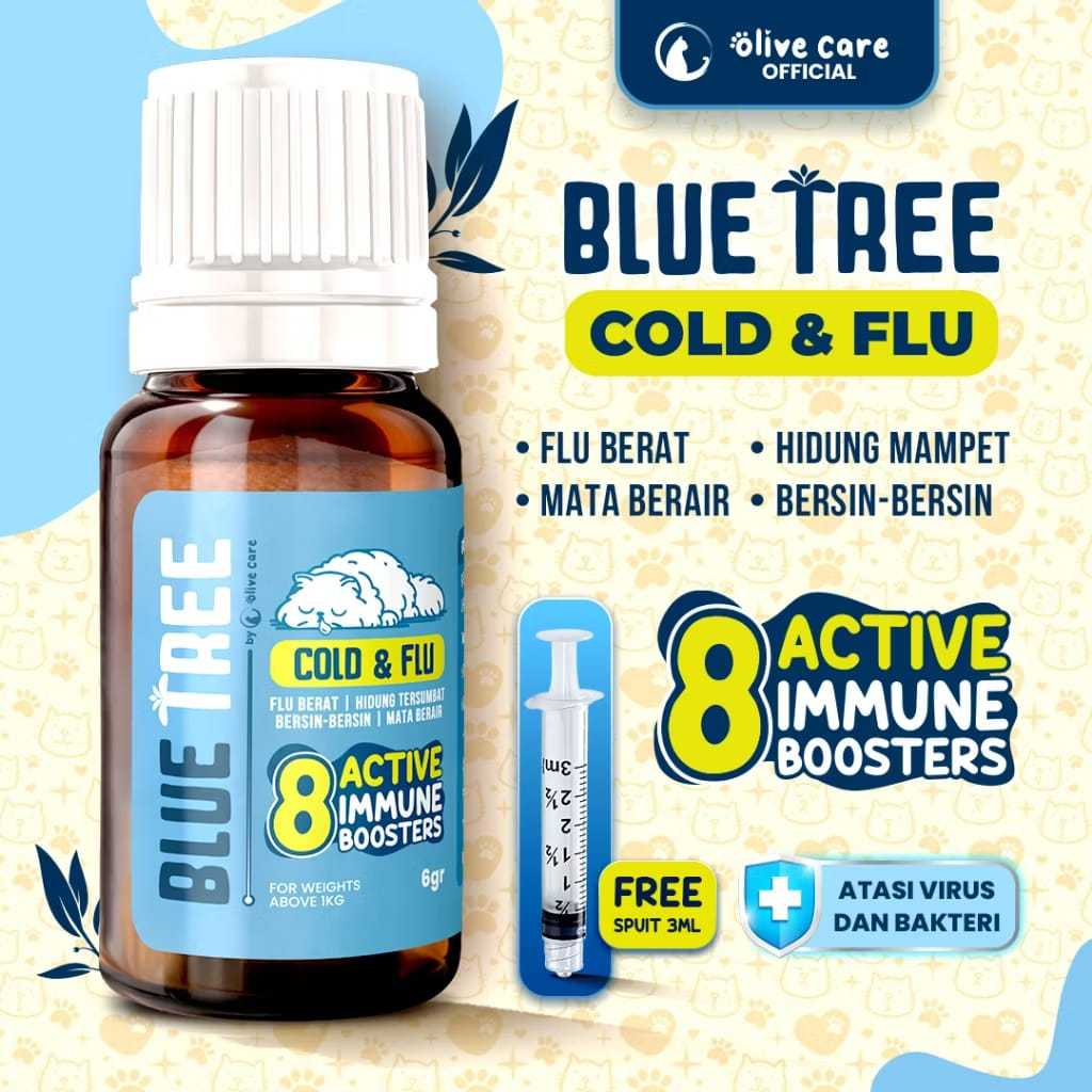 Olive Care Vitamin BLUE TREE Obat Cold & Flu Kucing