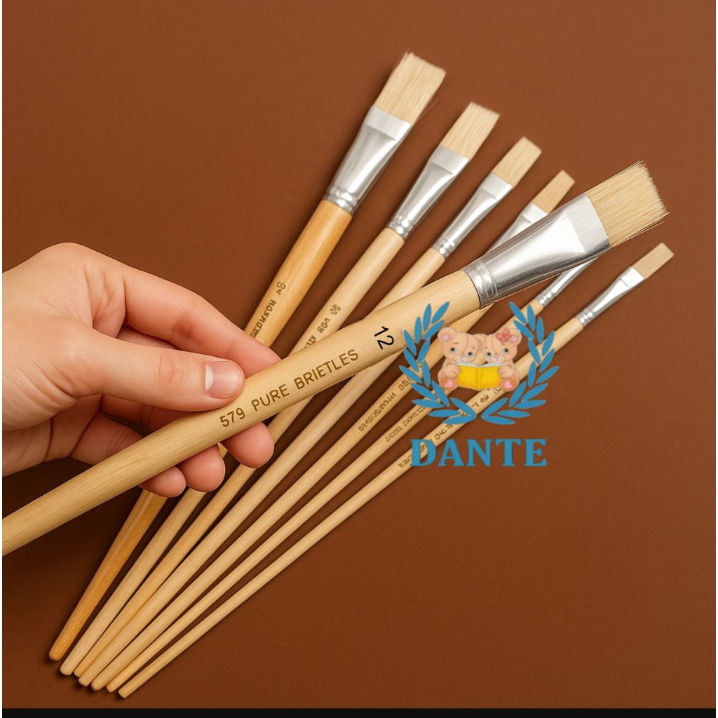 

Kuas Lukis Cat Acrylic Bulu Putih No 1-12 satuan