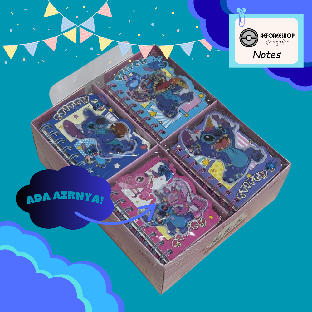 

BUKU | MEMO | NOTEBOOK LUCU DAN KEREN STITCH ANEKA WARNA INTERAKSI DENGAN AIR