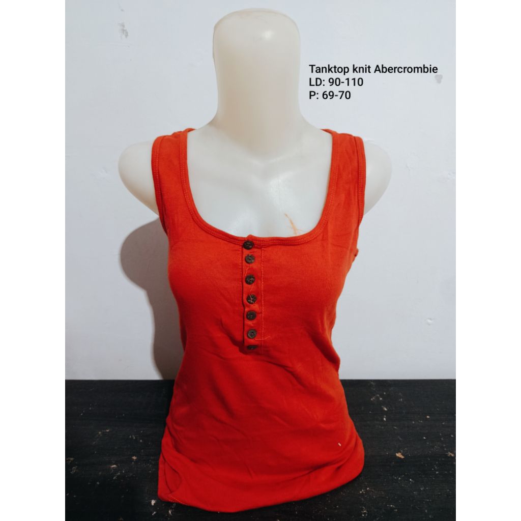 Tanktop knit kancing depan Abercrombie