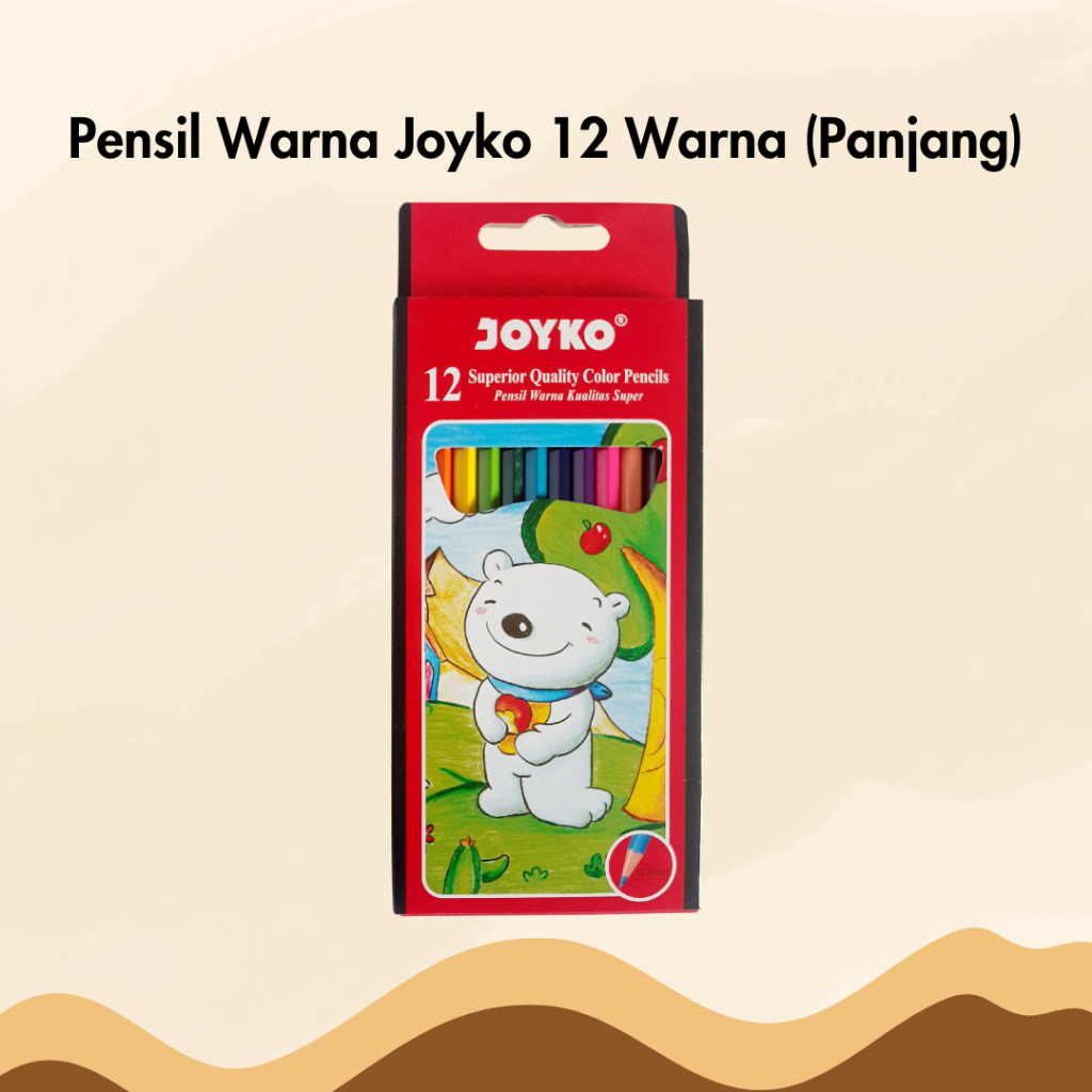 

Pensil Warna Joyko 12 Warna Panjang Pulas Colored Pencil