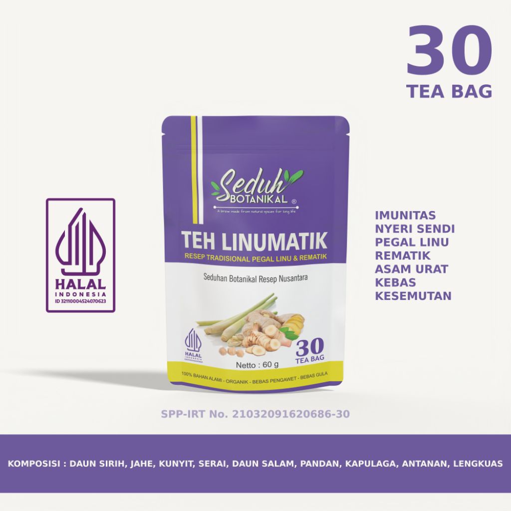 

SEDUHBOTANIKAL |TEH LINUMATIK | Teh herbal | mengobati pegal linu | mengobati rematik