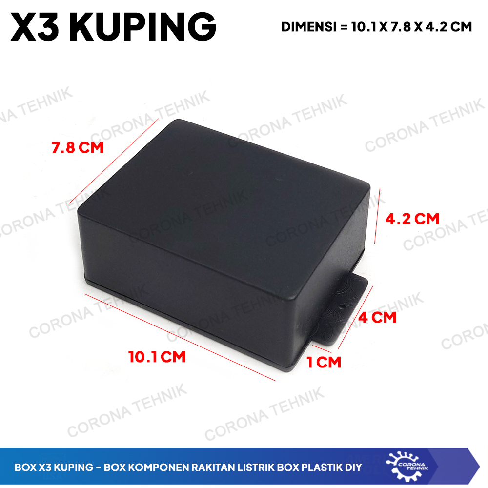 

Box X3 Kuping - Box Rakitan Komponen Listrik Box Plastik DIY