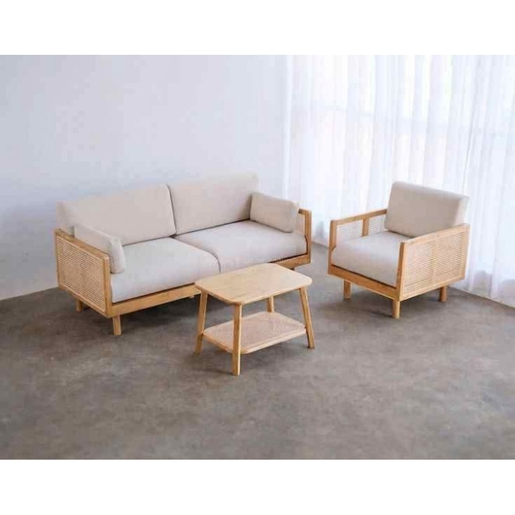 Swasti Furniture - Kursi Tamu Rotan Diana / Kursi Jati Rotan / Kursi Tamu Jati Rotan / Kursi Rotan