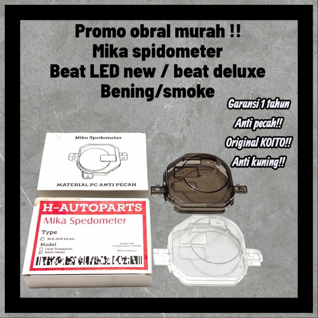 promo obral mika spidometer beat deluxe beat LED new / promo kaca mika spidometer beat deluxe / mika