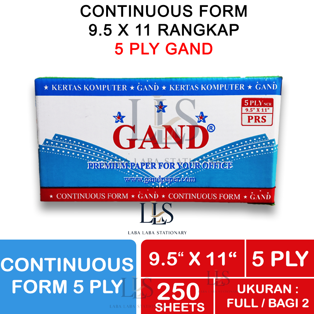

CONTINUOUS FORM GAND 9.5 X 11 5 PLY NCR FULL BAGI 2 FAKTUR SURAT JALAN KERTAS CONTINOUS FORM RANGKAP 5