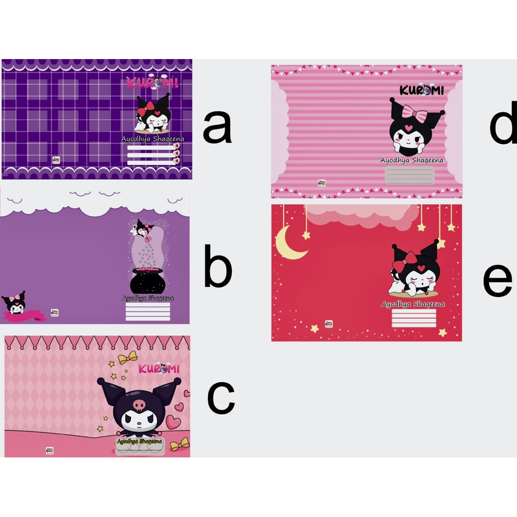 

Buku Tulis Custom Karakter Kuromi