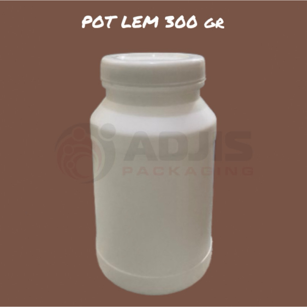 Botol Pot Lem Fox 300 ml HDPE Non Segel / Botol Kapsul / Botol Obat