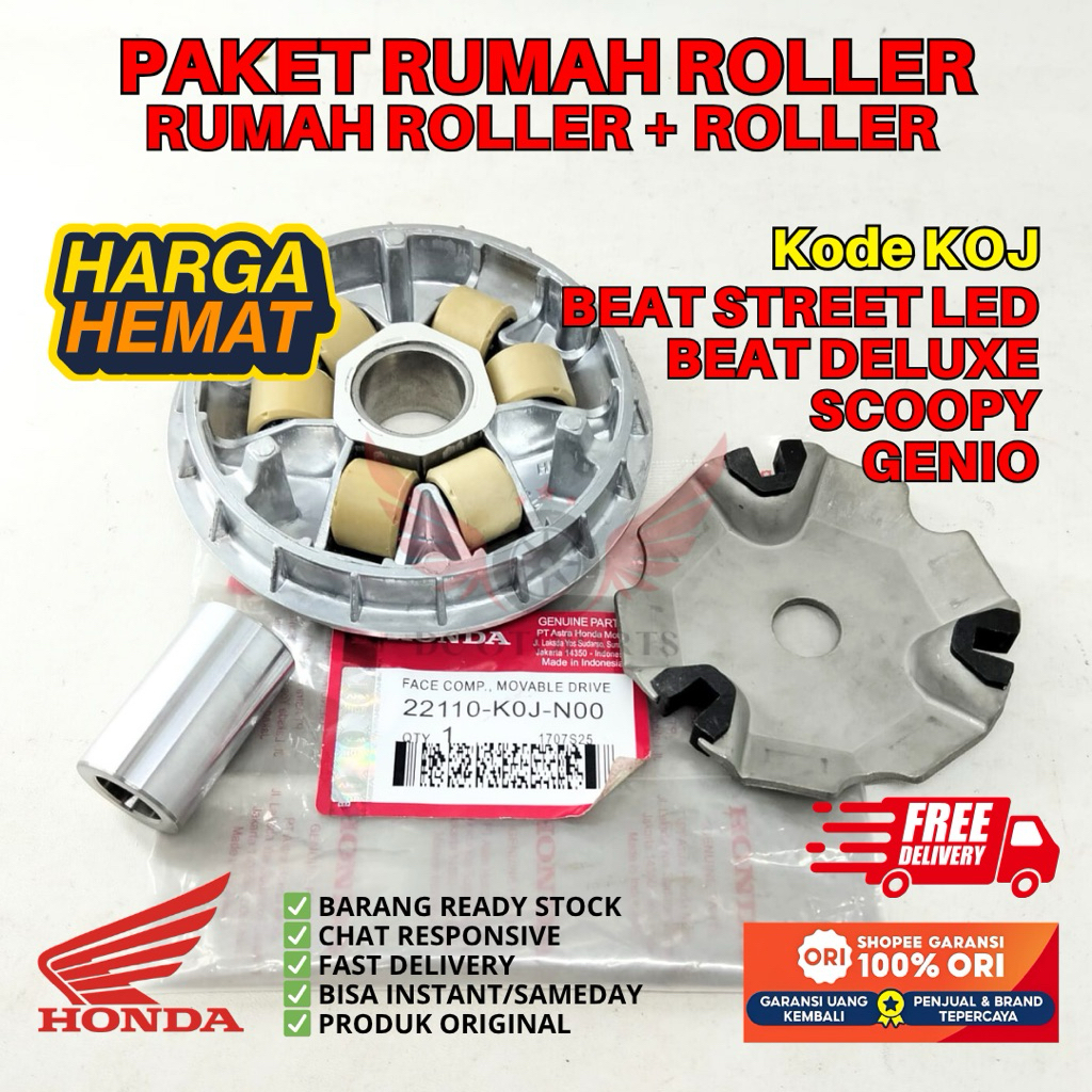 KOJ RUMAH ROLLER + ROLLER BEAT STREET ORIGINAL AHM HONDA, PAKET RUMAH ROLLER ORIGINAL BEAT DELUXE, R