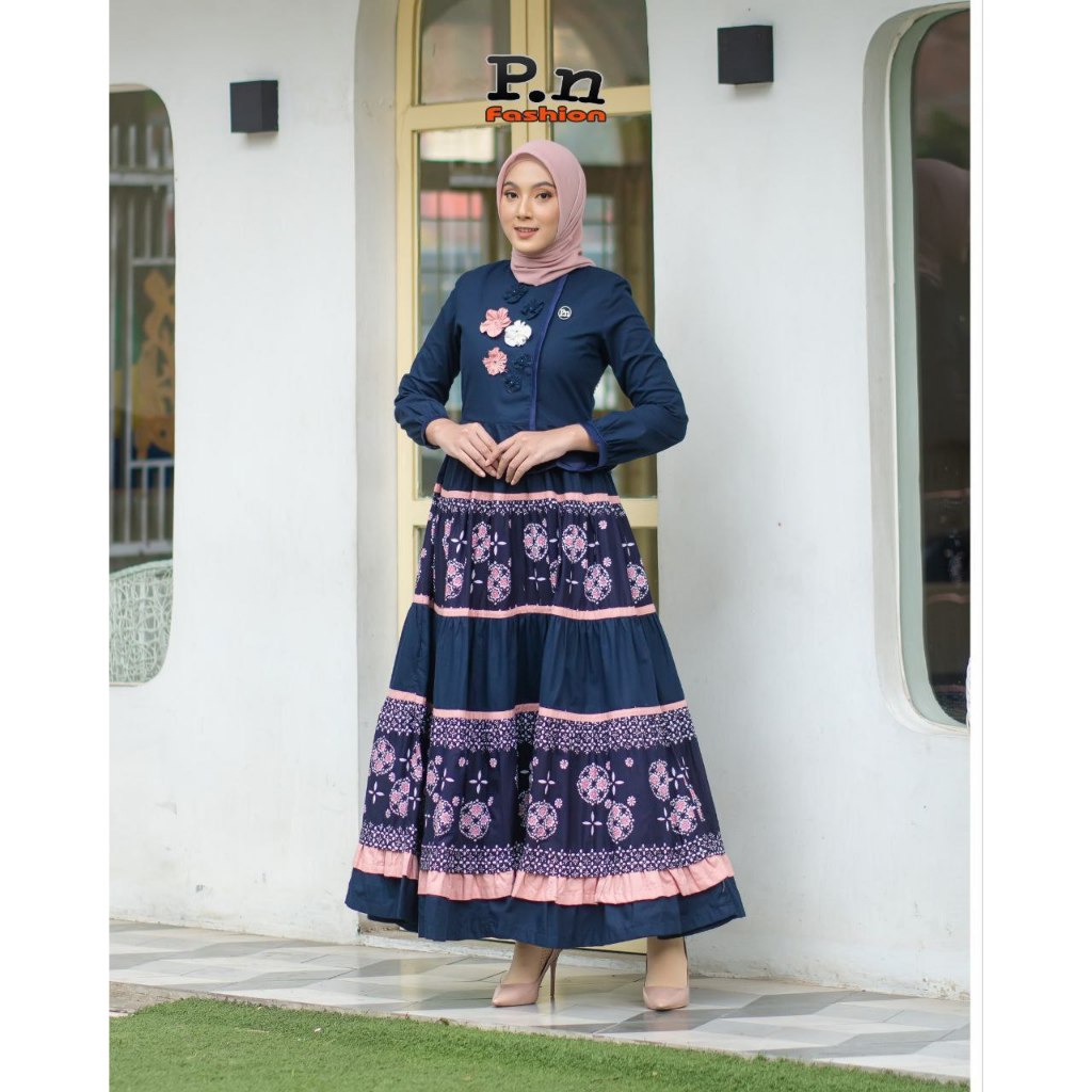 Dress wanita, fashion muslim, dress wanita, hijab dress, muslim wanita, dress busui, gamis linggam, 