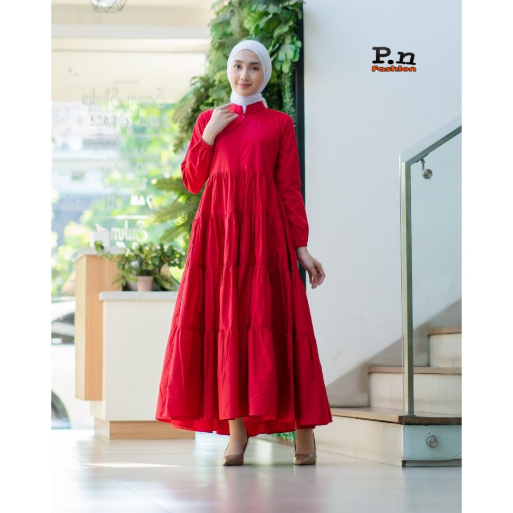 Dress wanita, fashion muslim, dress wanita, hijab dress, muslim wanita, dress busui, gamis biru, gam