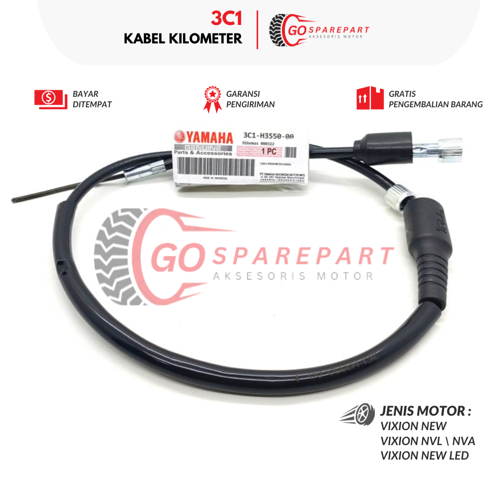 3C1 KABEL KILOMETER MOTOR YAMAHA VIXION / KABEL SPEEDOMETER MOTOR VIXION NEW / TALI KILOMETER / KABE