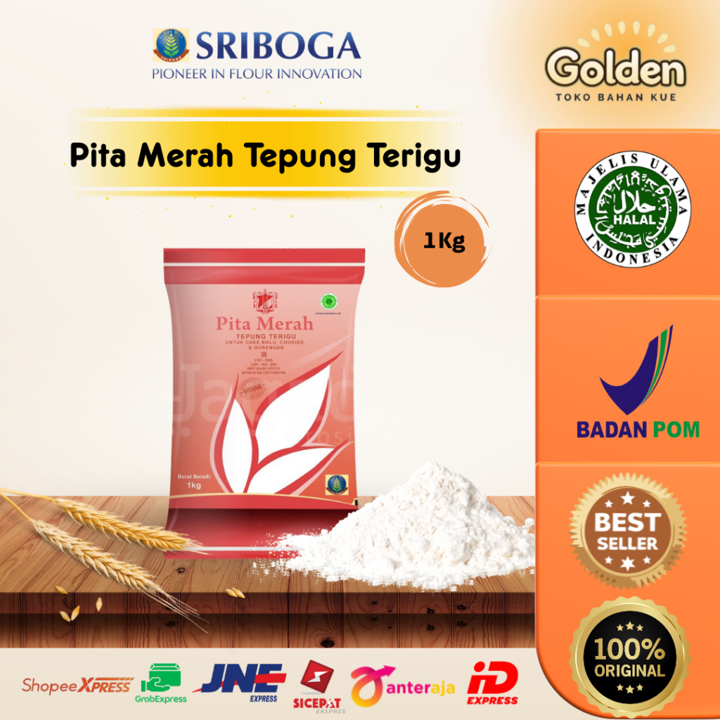 

Sriboga Pita Merah Tepung Terigu 1kg