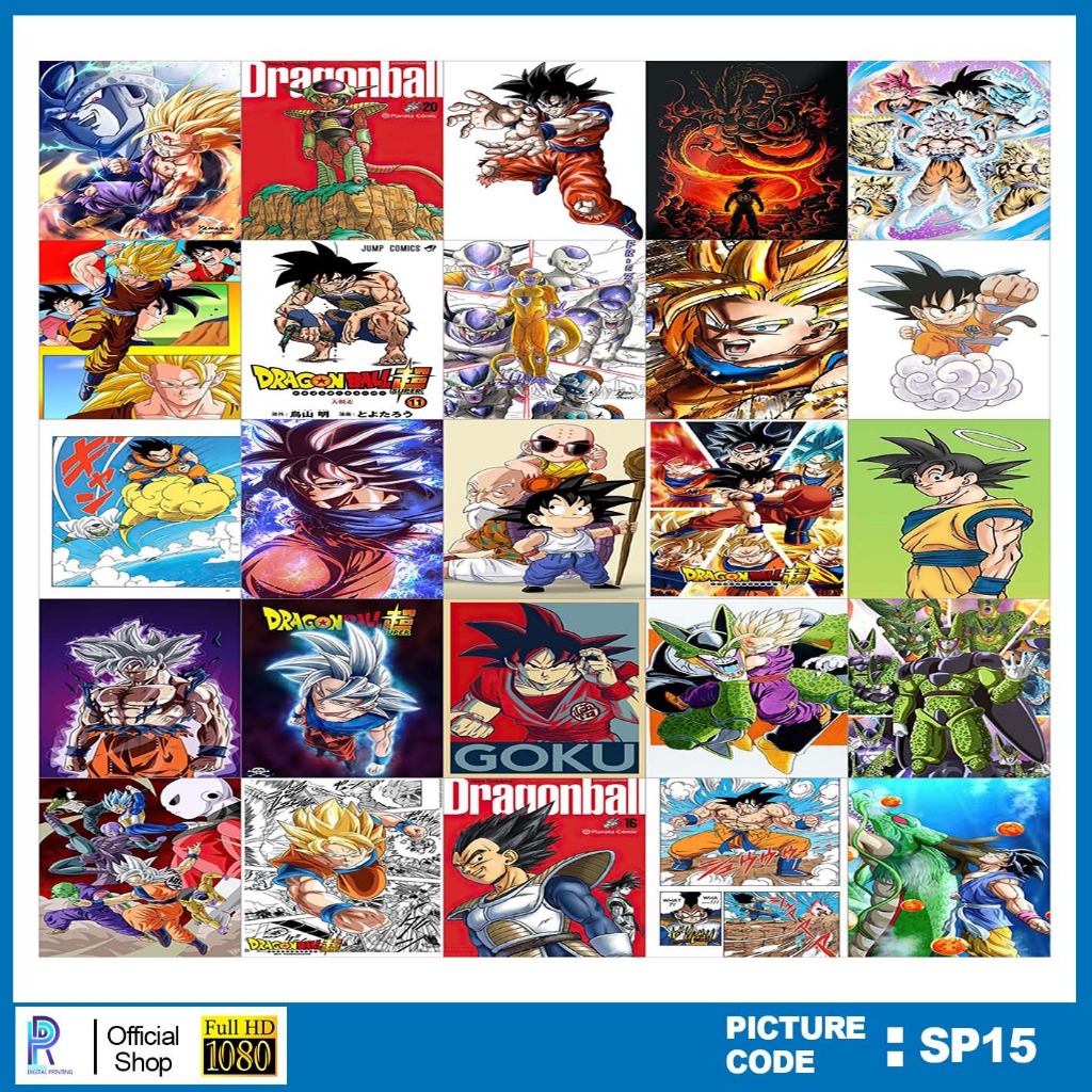 

STIKER DRAGON BALL , STICKER DRAGON BALL , PAKET STIKER DRAGON BALL PER 25 PCS , KODE SP15