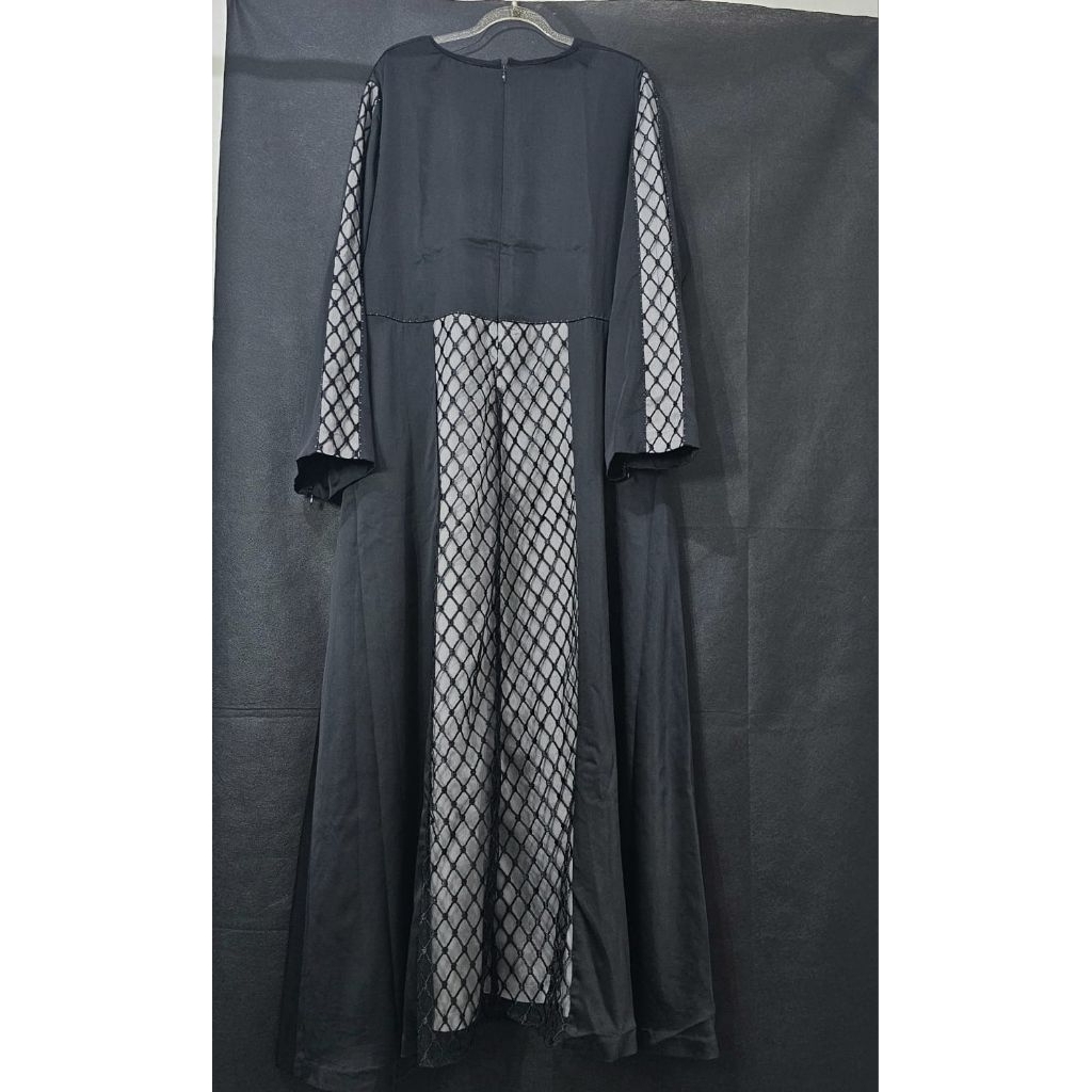 Long Dress Gaun Pesta Wanita Jumbo XXL Hitam
