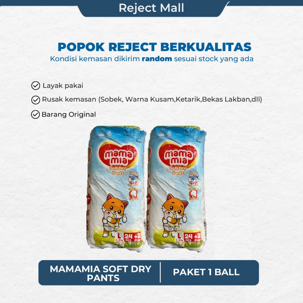 (POPOK REJECT) Mamamia Pampers Pants L24/ XL20