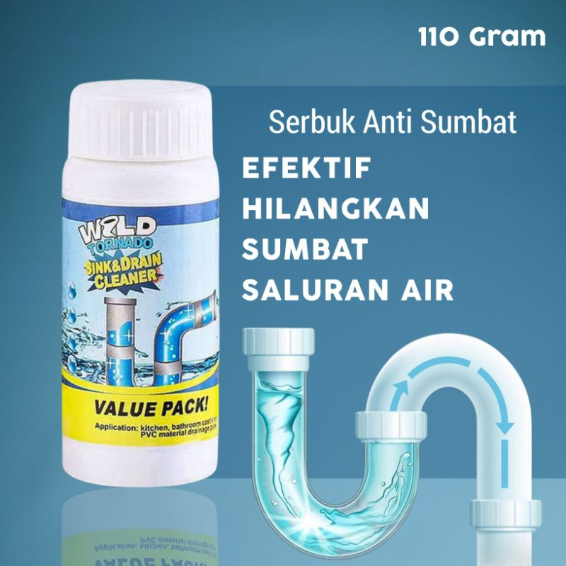 WILD TORNADO Pembersih Pipa Toilet Tersumbat/ Anti Mampet Wastafel/ Pembersih Pipa Saluran Air