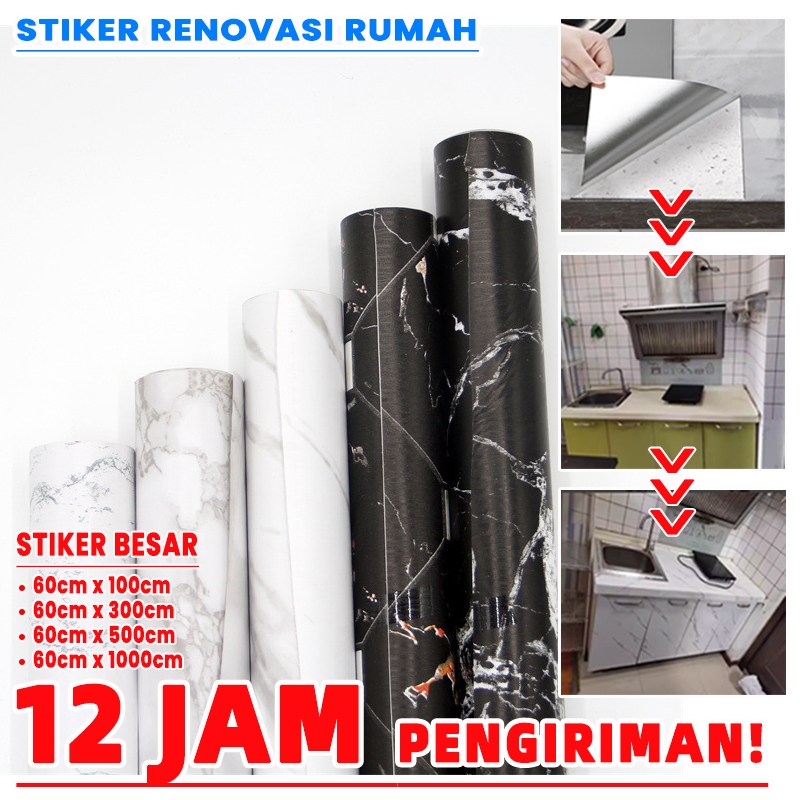 【Barang spot】wallpaper dapur marmer wallpaper dapur motif wallpaper dinding dapur 3d wallpaper dapur