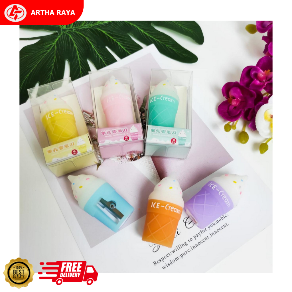 

Peruncing Pensil Karakter Lucu 3D Ice Cream