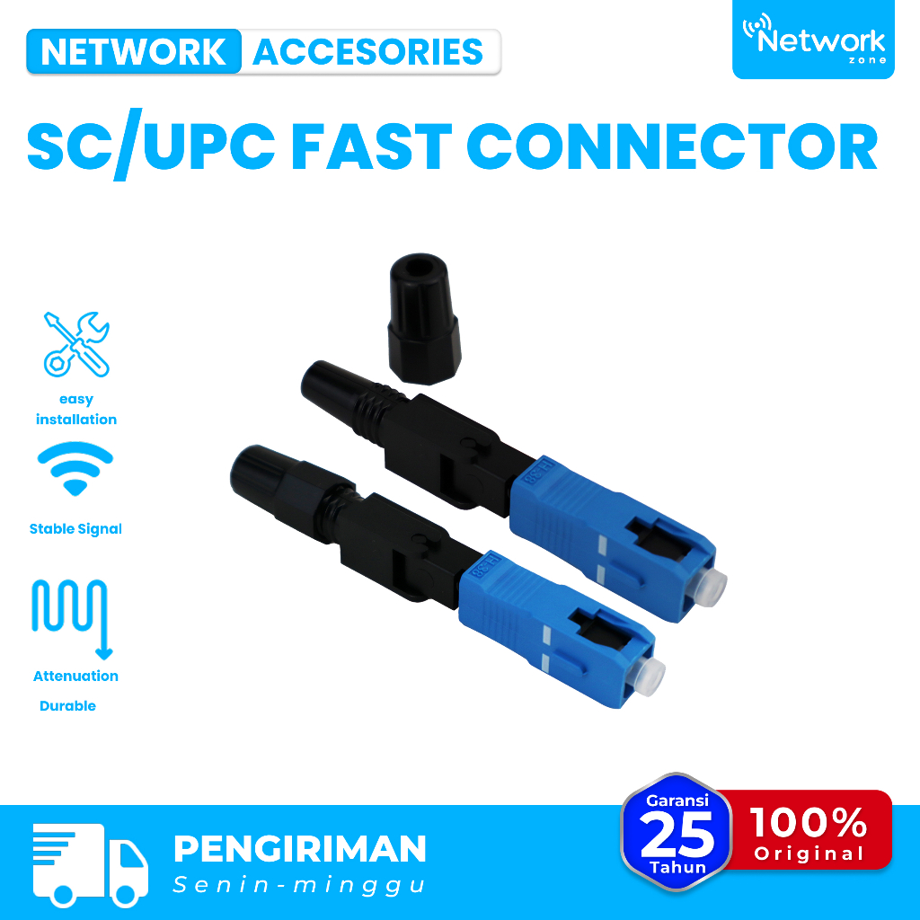 SC UPC Optical Fiber Quick Fast Connector / Fast Connector Anti Gagal