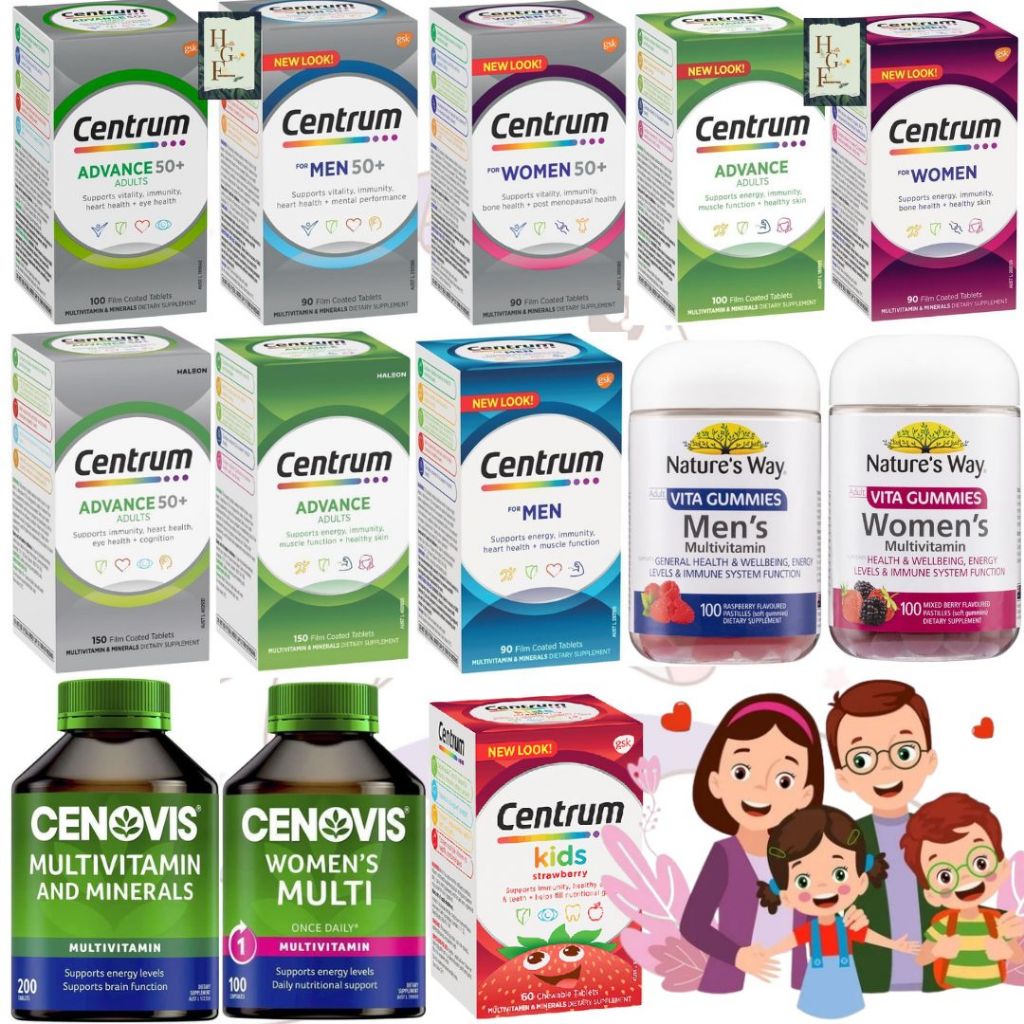 Centrum Advance 50+ For Adults & Centrum Advance For Adult 100 caps, 120 caps
