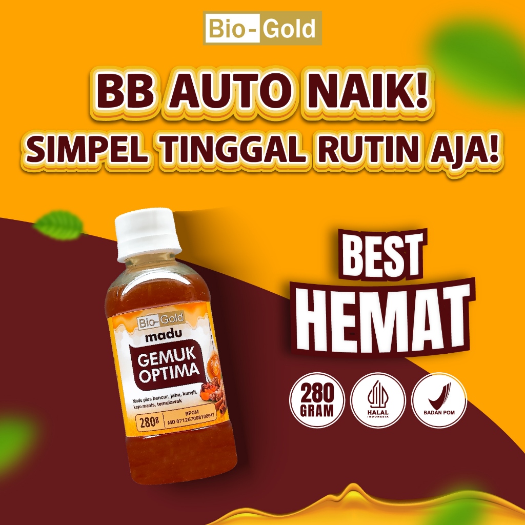 

Madu Gemuk Optima Menambah Nafsu Makan & Menambah Berat Badan tanpa efek samping BPOM