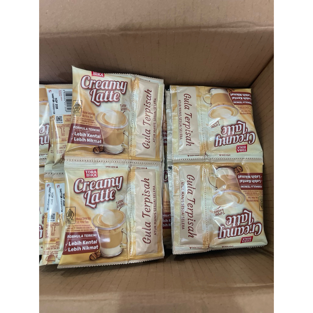 

TORA BIKA Creamy Latte kopi instan tanpa ampas 10pcs