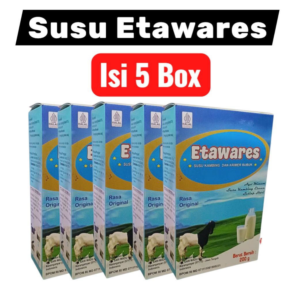 

Susu Kambing Etawares Paket 5 Box