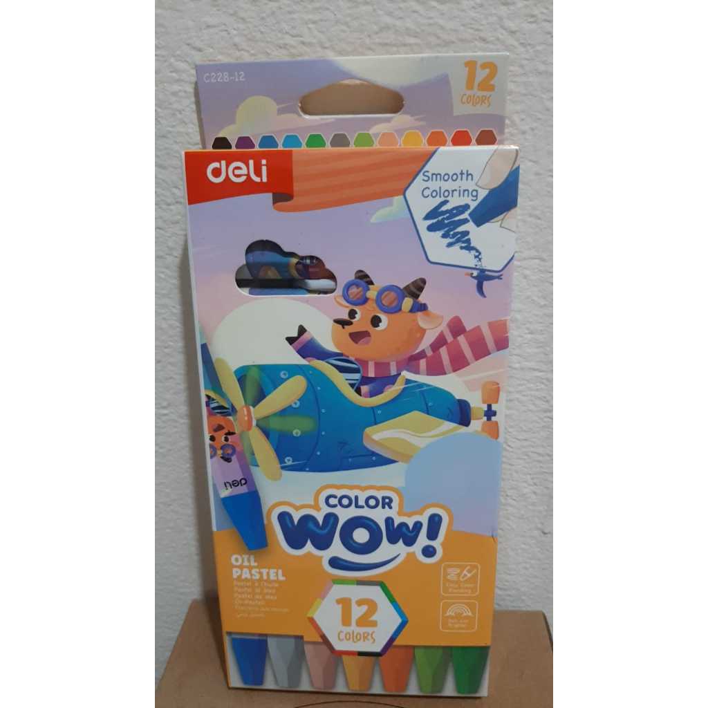 

DELI C228-12 OIL PASTEL 12 COLORS KRAYON 12 WARNA