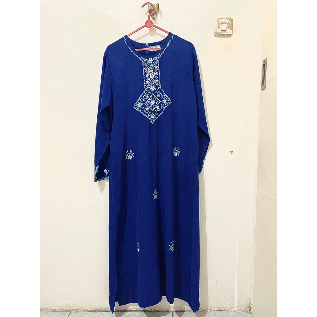 PRELOVED GAMIS NGAJI WANITA BIRU NAVY