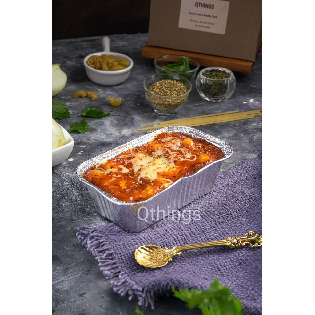 

QTHINGS Beef Lasagna 250 ml Personal Size