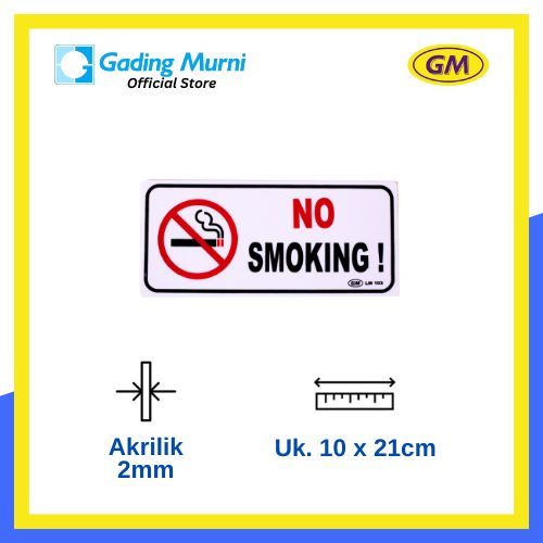 

GM LABEL NO SMOKING LM-103 MEDIUM