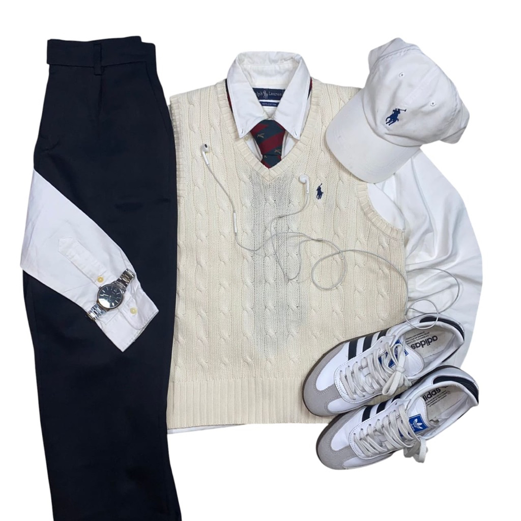 vest cable knit ralph lauren