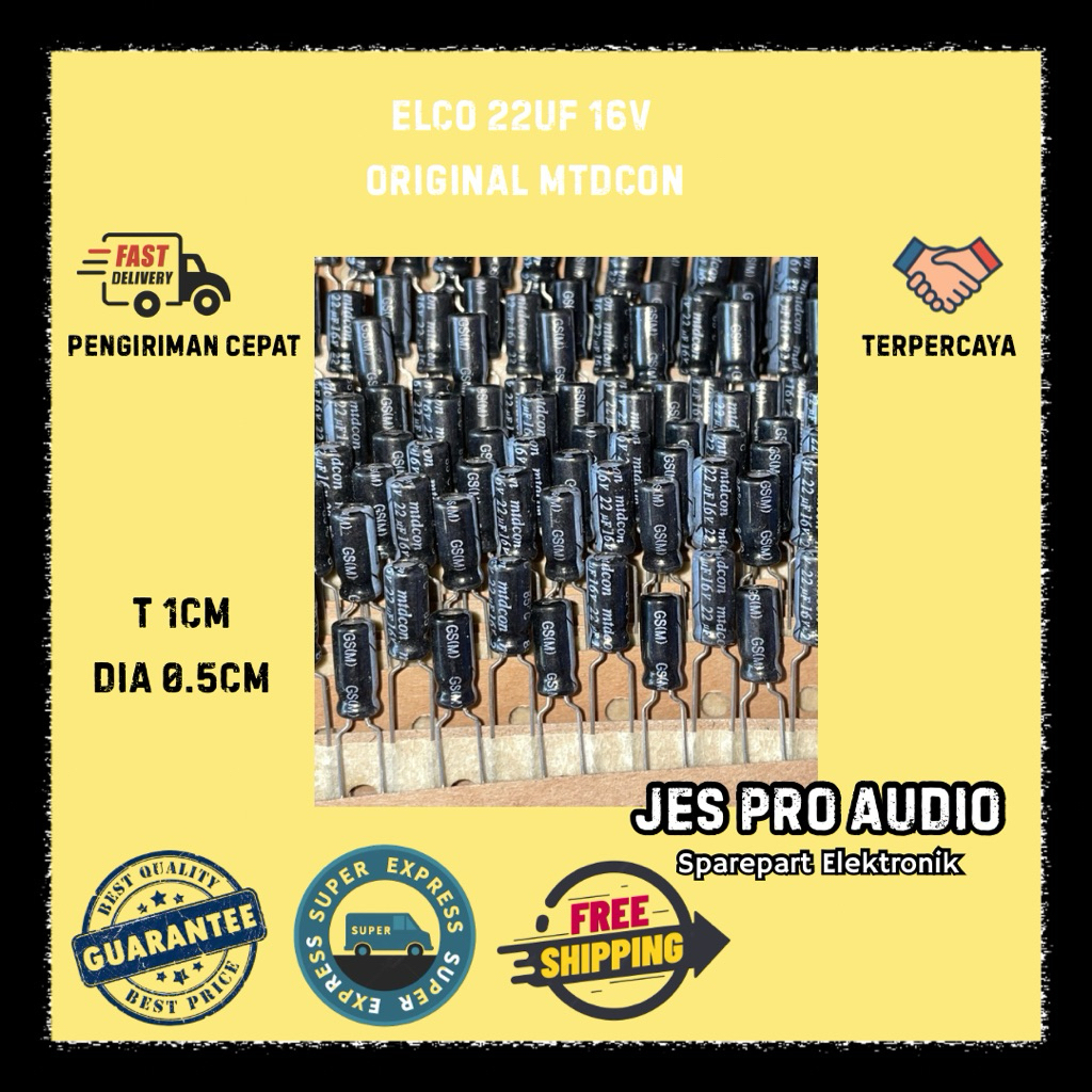 ELCO 22UF 16V ORIGINAL MTDCON