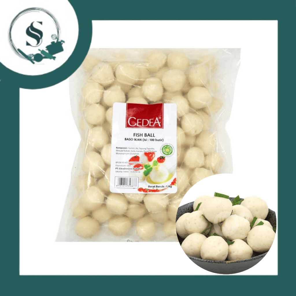 

(SM) CEDEA BAKSO IKAN 1KG ISI 100PCS BAKSO IKAN KECIL FISH BALL MINI | Frozen Food Cedea Fish Ball Mini 1kg