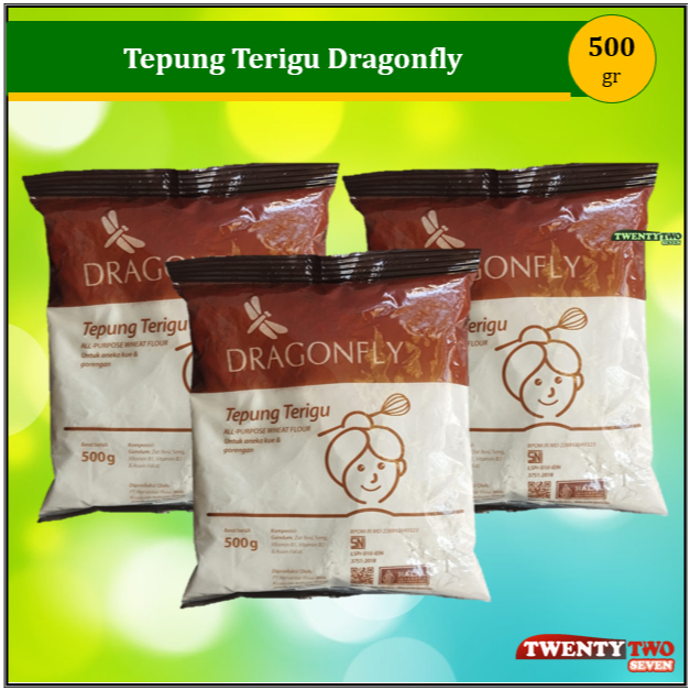 

[20 X]Tepung Terigu Dragonfly 500 gr